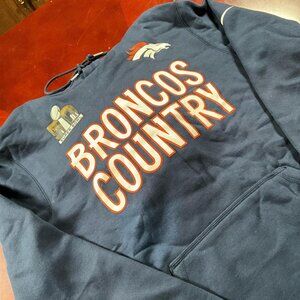 Mens Nike Broncos Country Navy SuperBowl XLVIII Graphic Pullover Hoodie (Large)